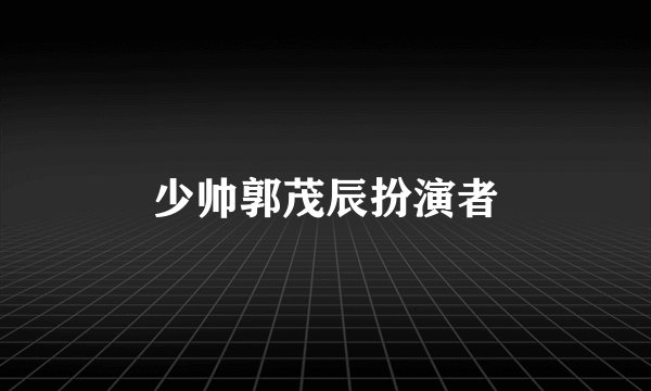少帅郭茂辰扮演者