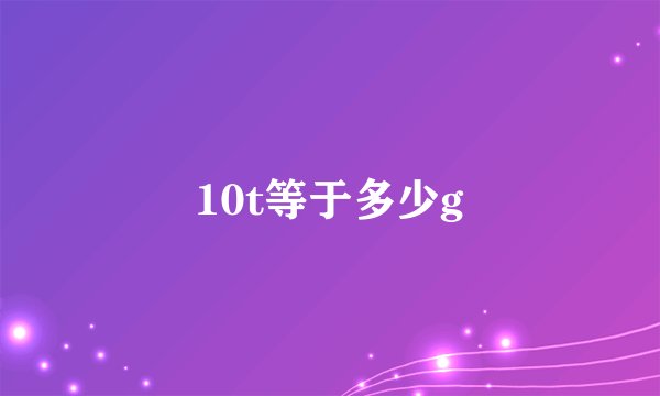 10t等于多少g