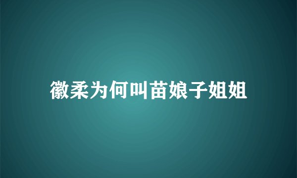 徽柔为何叫苗娘子姐姐