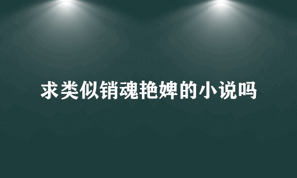 求类似销魂艳婢的小说吗