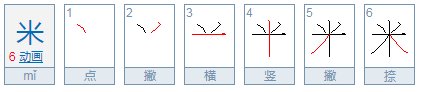 米字的笔顺
