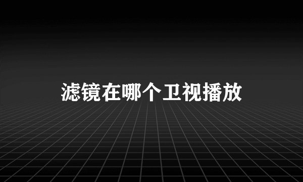 滤镜在哪个卫视播放