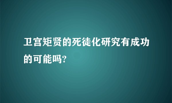 卫宫矩贤的死徒化研究有成功的可能吗?