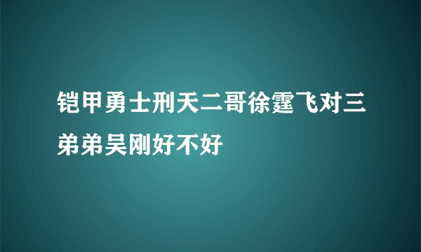 铠甲勇士刑天二哥徐霆飞对三弟弟吴刚好不好