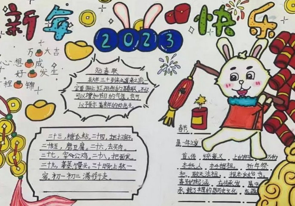兔年手抄报内容祝福语