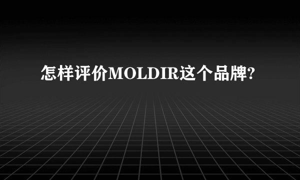 怎样评价MOLDIR这个品牌?