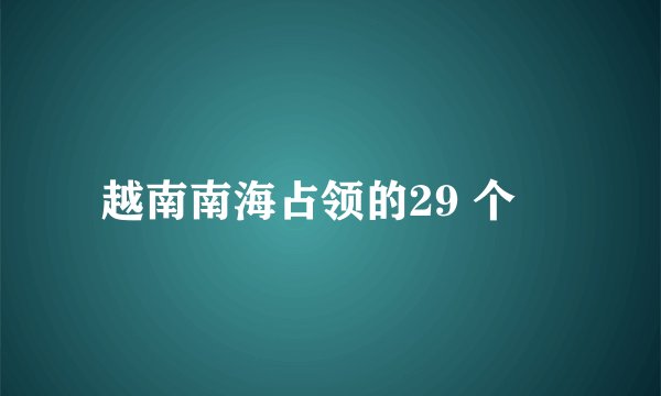 越南南海占领的29 个‌