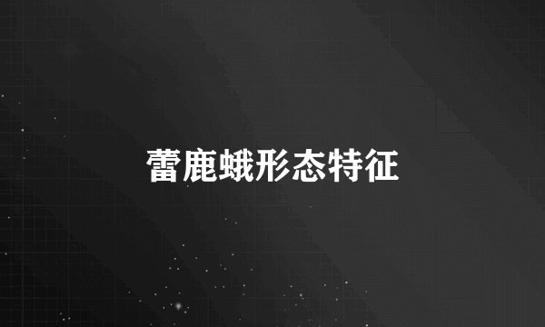 蕾鹿蛾形态特征