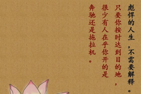 彪悍的人生不需要解释