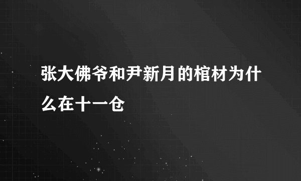 张大佛爷和尹新月的棺材为什么在十一仓
