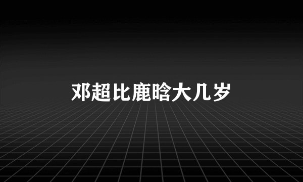 邓超比鹿晗大几岁