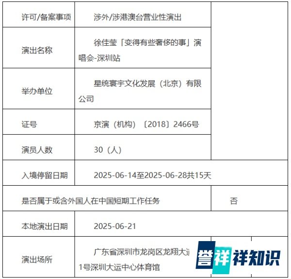 深圳又一批演唱会通过审批!许嵩、萧敬腾、徐佳莹......