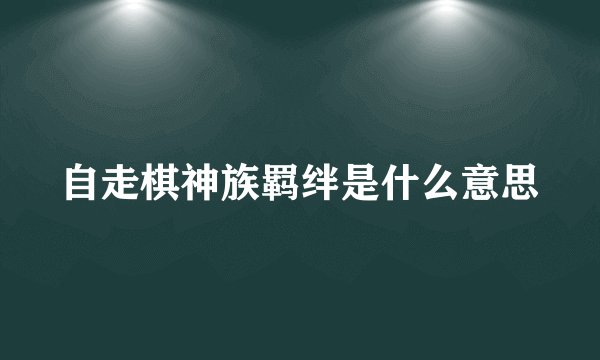 自走棋神族羁绊是什么意思