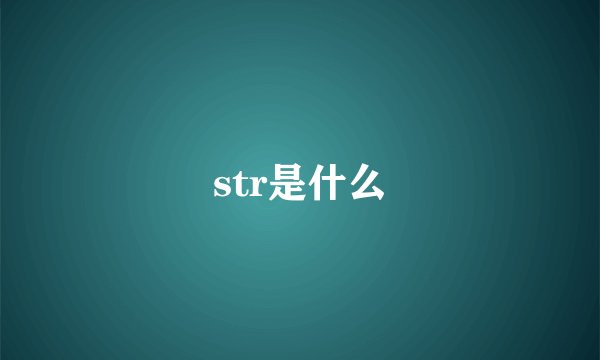str是什么