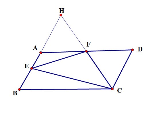 如图,在平行四边形ABCD中,AD=2AB,F是AD中点,作CE垂直AB,垂足E线段AB上,连接EF,CF,则下列结