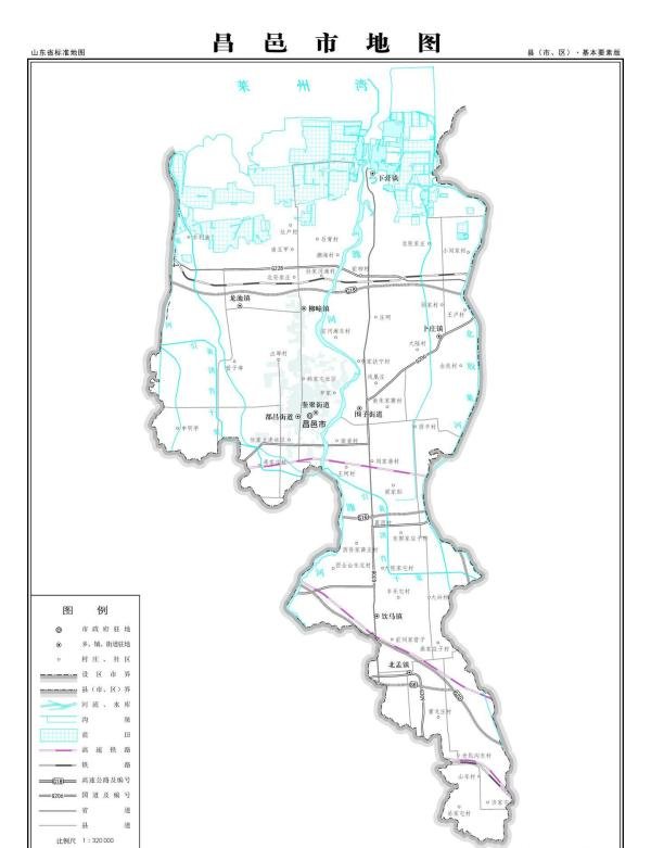 潍坊市昌邑市地图