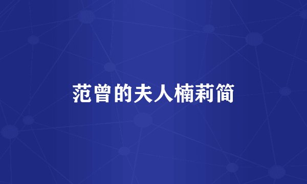 范曾的夫人楠莉简