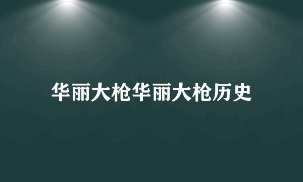 华丽大枪华丽大枪历史