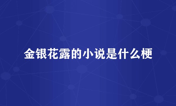 金银花露的小说是什么梗
