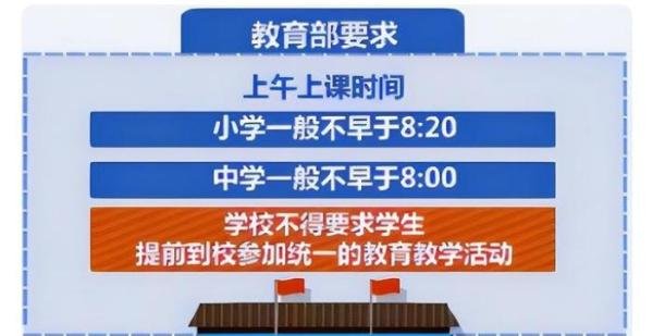 教育部规定取消早自习，中小学上课时间新规