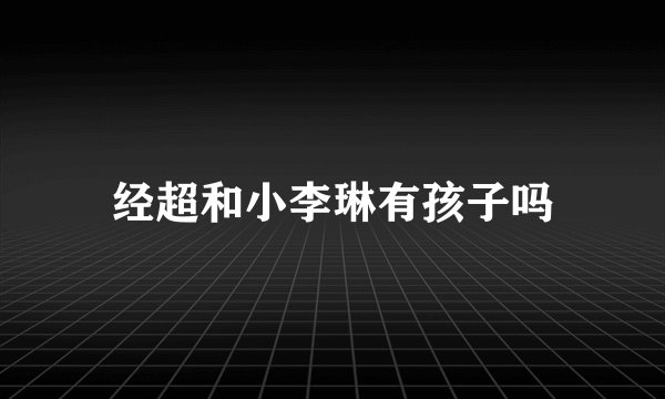 经超和小李琳有孩子吗