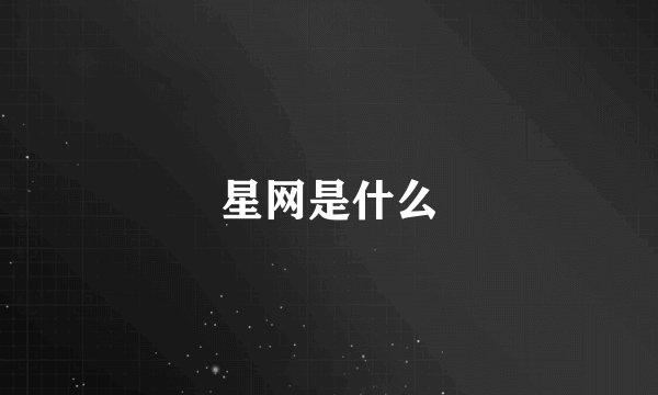 星网是什么