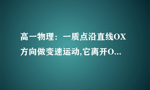 高一物理：一质点沿直线OX方向做变速运动,它离开O点的距离x随时间变化的关系为x=6+5t+2t^2（m）,