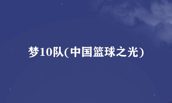 梦10队(中国篮球之光)