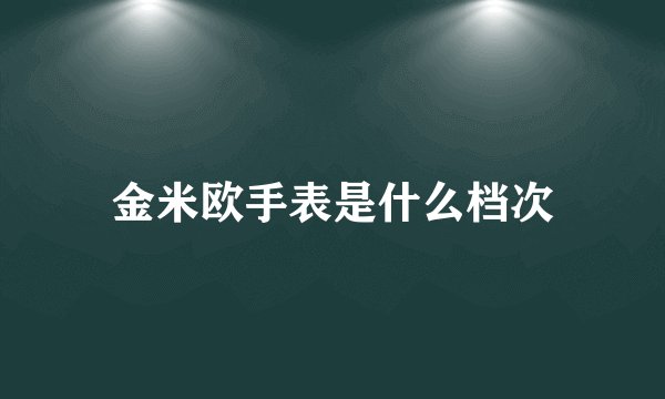 金米欧手表是什么档次