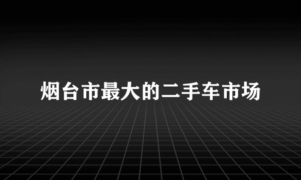 烟台市最大的二手车市场