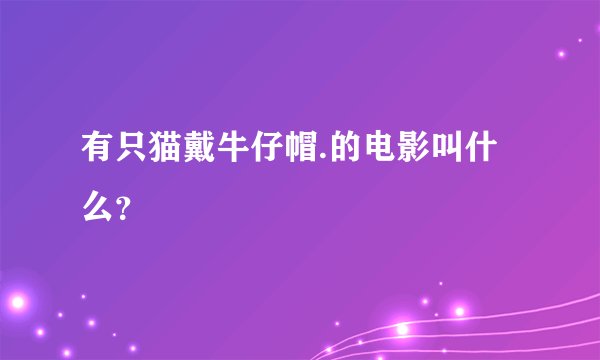 有只猫戴牛仔帽.的电影叫什么?