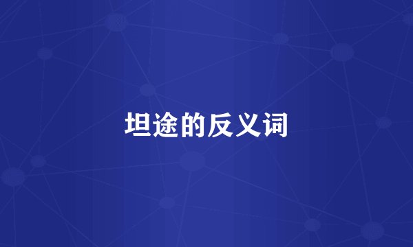 坦途的反义词