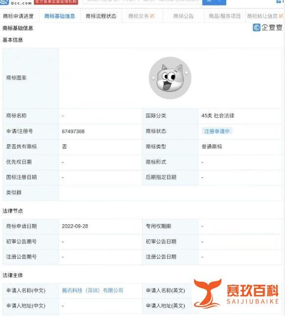 腾讯申请新狗头图形商标，表情包注册成商标的注意事项！